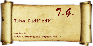Tuba Győző névjegykártya